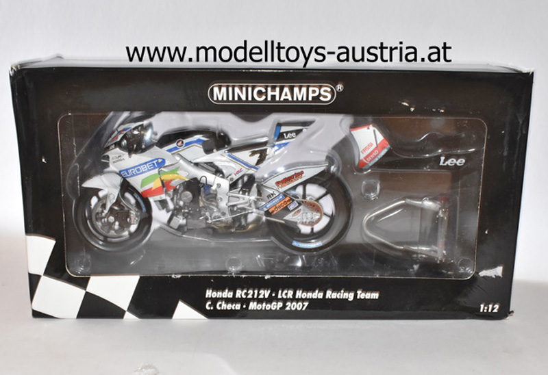 Honda RC212V 2007 Moto GP Carlos CHECA 1:12 Box Beschädigt