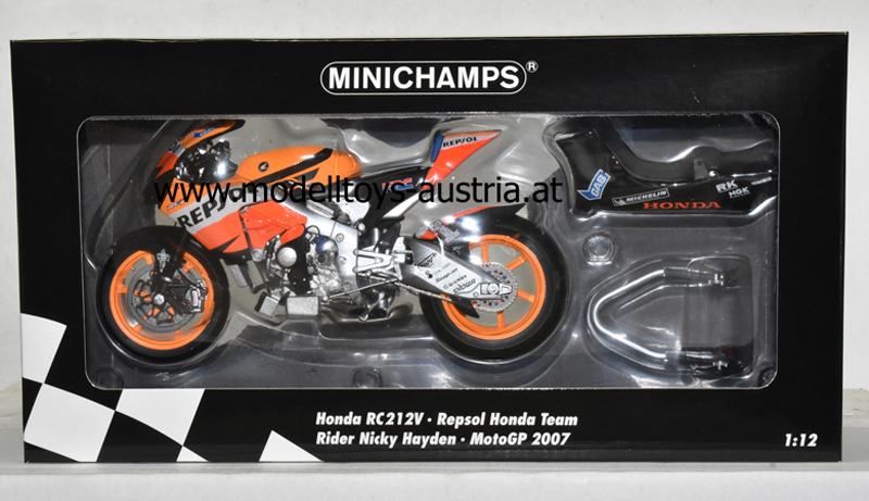 Honda RC212V 2007 Moto GP Nicky HAYDEN Repsol Team 1:12