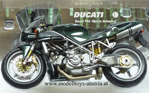 Ducati 996 2003 MATRIX RELOADED dunkelgrün metallik 1:12