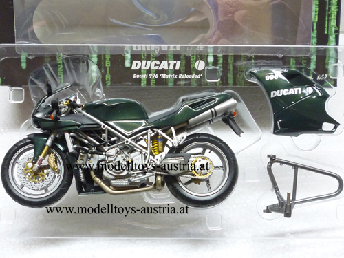 Ducati 996 2003 MATRIX RELOADED dunkelgrün metallik 1:12