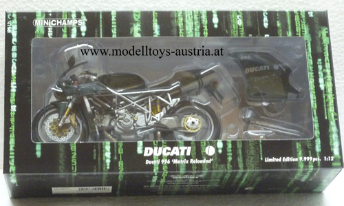 Ducati 996 2003 MATRIX RELOADED dunkelgrün metallik 1:12