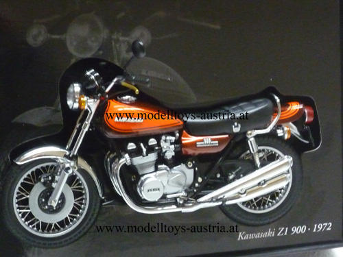 Kawasaki Z1 900 Super 4 1972 candy orange / braun 1:12