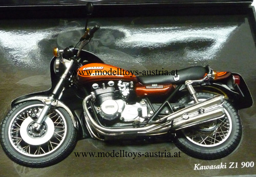 Kawasaki Z1 900 Super 4 1972 candy orange / braun 1:12