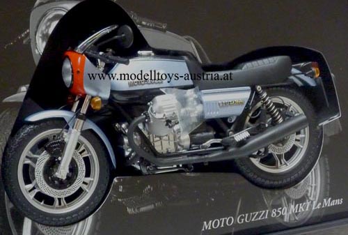 Moto Guzzi 850 MK I Le Mans 1976 silberblau metallik 1:12