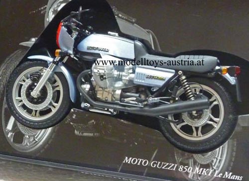 Moto Guzzi 850 MK I Le Mans 1976 silberblau metallik 1:12