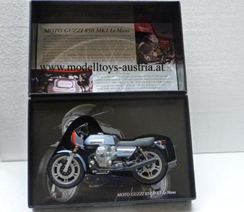 Moto Guzzi 850 MK I Le Mans 1976 silberblau metallik 1:12