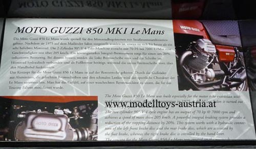 Moto Guzzi 850 MK I Le Mans 1976 silberblau metallik 1:12