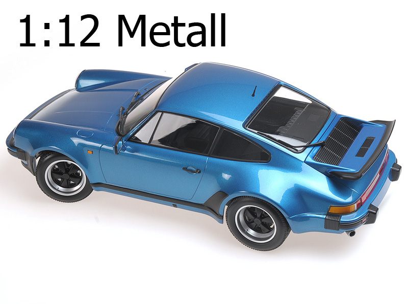 Porsche 911 930 Coupe G Modell Turbo 1977 blau metallik 1:12