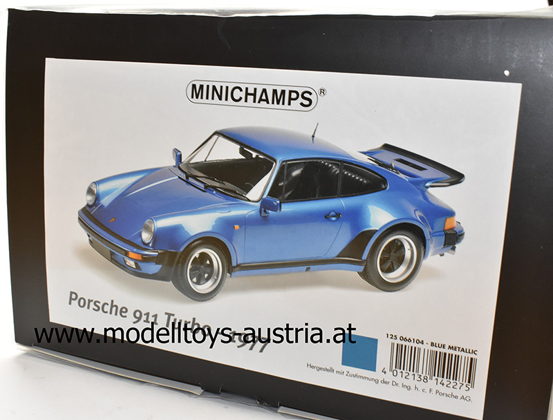 Porsche 911 930 Coupe G Modell Turbo 1977 blau metallik 1:12