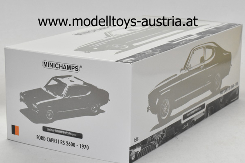 Ford Capri I RS 2600 1970 orange / schwarz 1:18