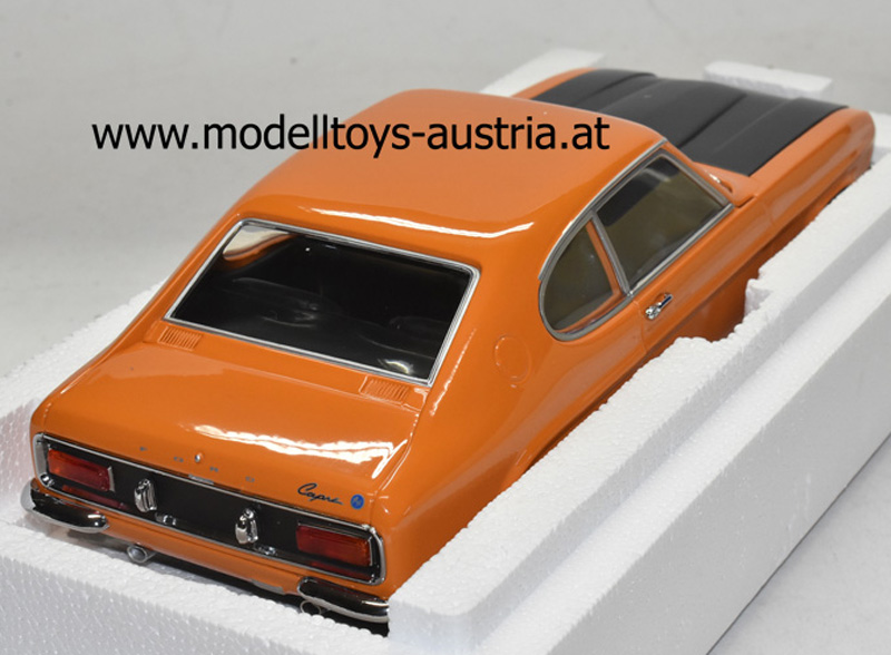 Ford Capri I RS 2600 1970 orange / schwarz 1:18