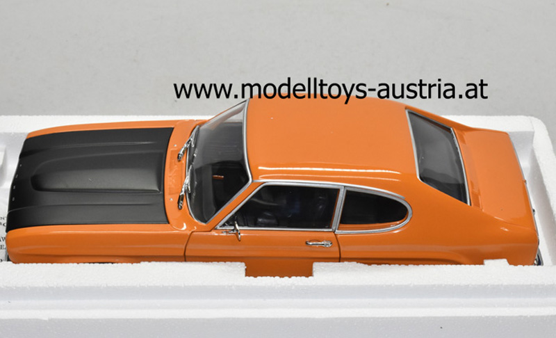 Ford Capri I RS 2600 1970 orange / schwarz 1:18