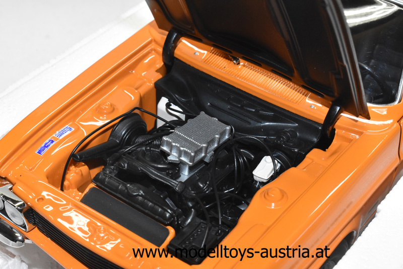 Ford Capri I RS 2600 1970 orange / schwarz 1:18