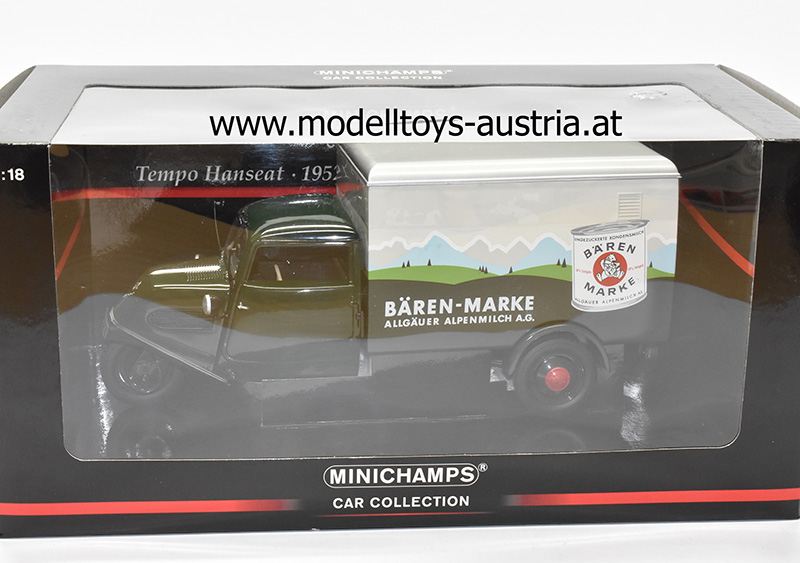 Tempo Hanseat 3 Rad Kasten 1952 BÄRENMARKE 1:18