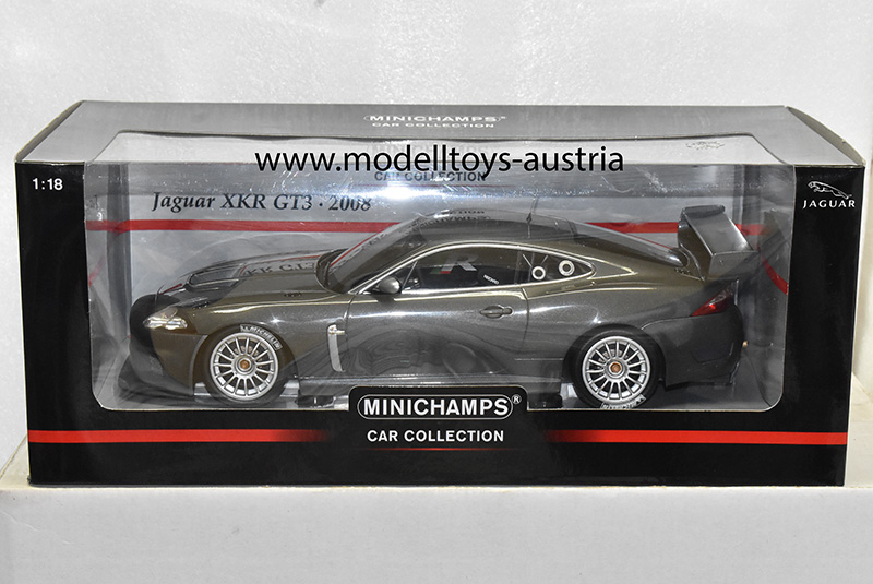 Jaguar XKR GT3 2008 Plain Body Straßenversion grau metallik 1:18