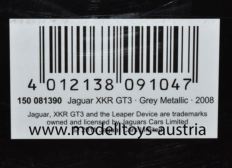 Jaguar XKR GT3 2008 Plain Body Straßenversion grau metallik 1:18