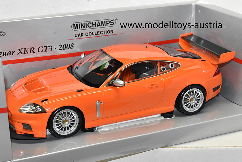 Jaguar XKR GT3 2008 Plain Body Straßenversion orange 1:18