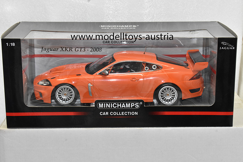 Jaguar XKR GT3 2008 Plain Body Straßenversion orange 1:18