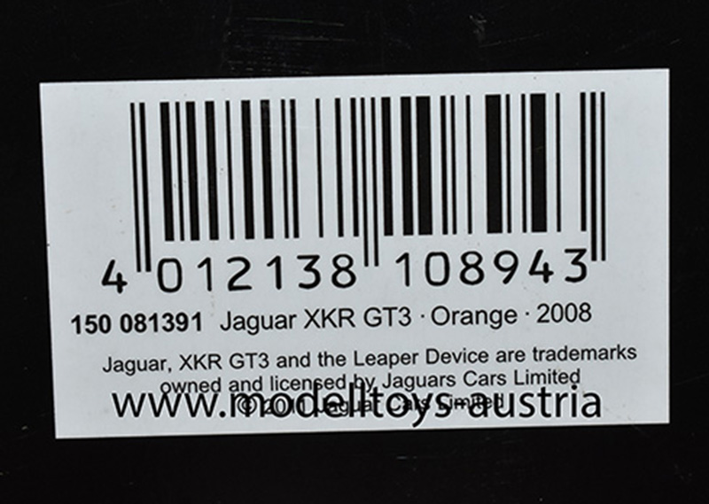 Jaguar XKR GT3 2008 Plain Body Straßenversion orange 1:18