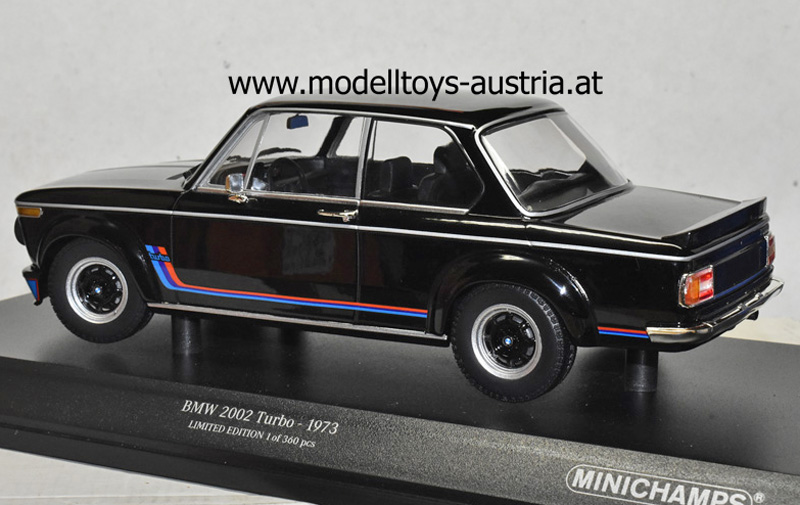 BMW 2002 E20 2002 Turbo 1973 schwarz 1:18 Minichamps