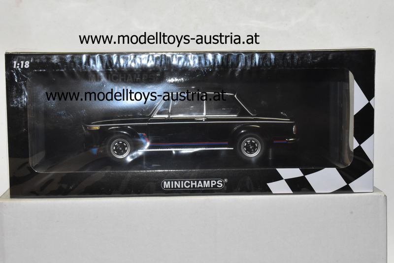 BMW 2002 E20 2002 Turbo 1973 schwarz 1:18 Minichamps