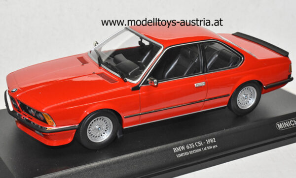 BMW E24 635 CSI Coupe 1982 rot 1:18 Minichamps