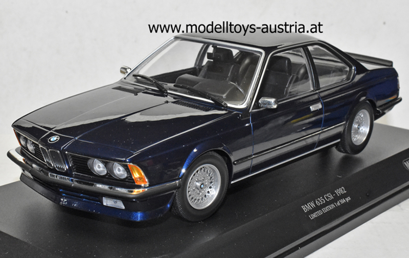 BMW E24 635 CSI Coupe 1982 blau metallik 1:18 Minichamps