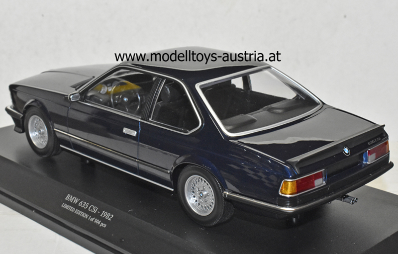 BMW E24 635 CSI Coupe 1982 blau metallik 1:18 Minichamps