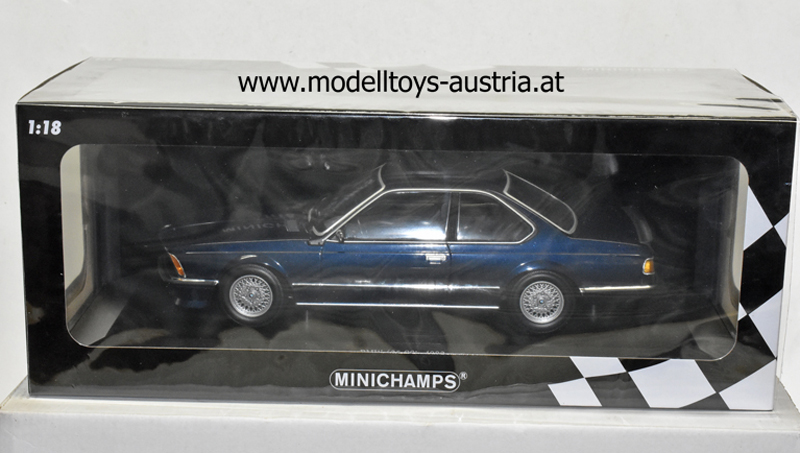 BMW E24 635 CSI Coupe 1982 blau metallik 1:18 Minichamps