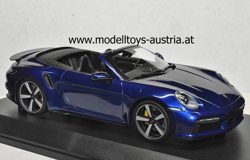 Porsche 911 992 Cabrio Turbo S 2020 blau metallik 1:18