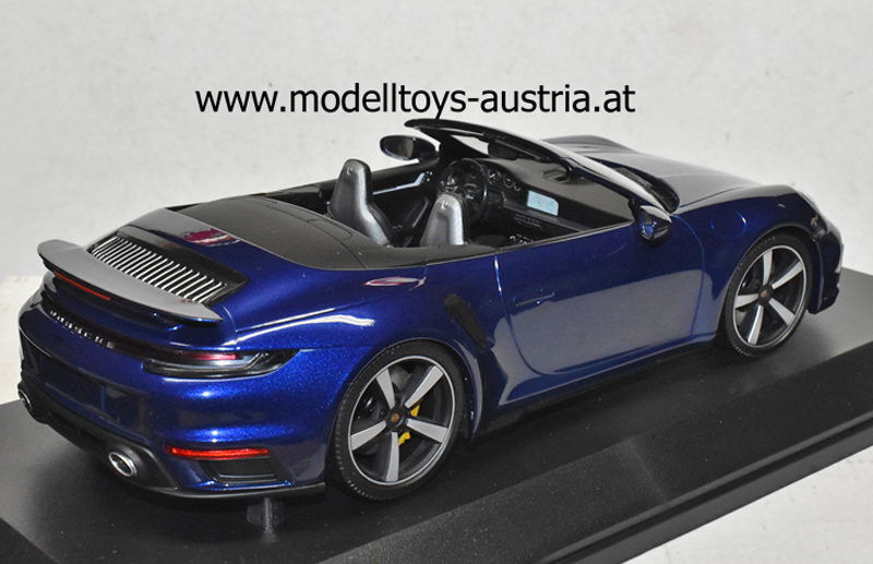 Porsche 911 992 Cabrio Turbo S 2020 blau metallik 1:18