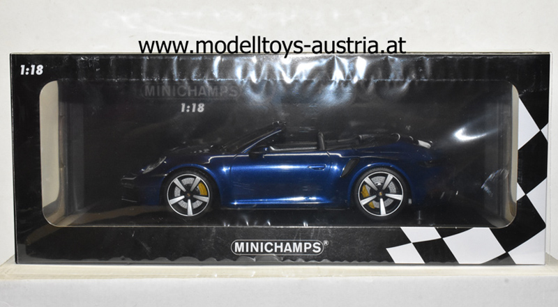 Porsche 911 992 Cabrio Turbo S 2020 blau metallik 1:18