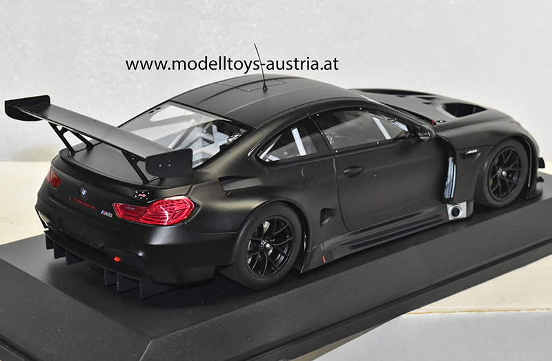 BMW M6 GT3 2016 Plain Body Version matt schwarz 1:18