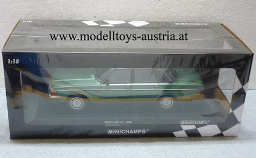 Volvo 240 GL Limousine 1986 grün metallik 1:18