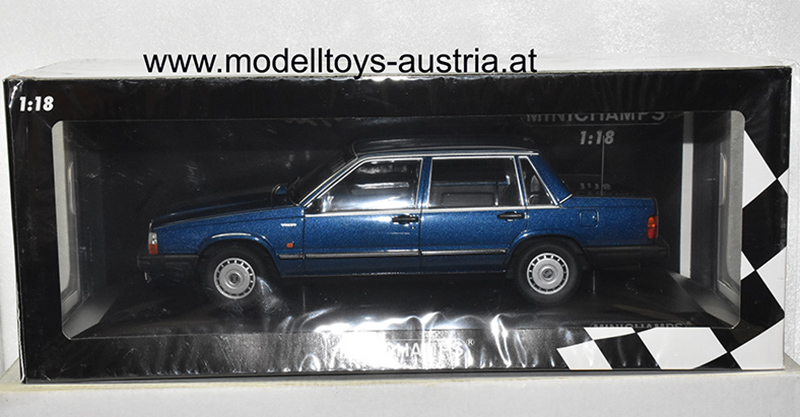 Volvo 740 GL Limousine 1986 dunkel blau metallik 1:18