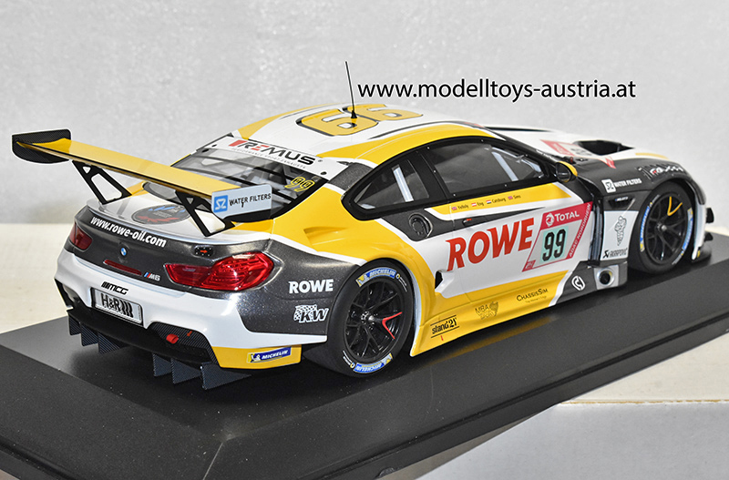 BMW M6 GT3 2020 Nürburgring 24 Stunden Rennen Sieger SIMS / CATSBURG / YELLOLY Team ROWE Racing 1:18