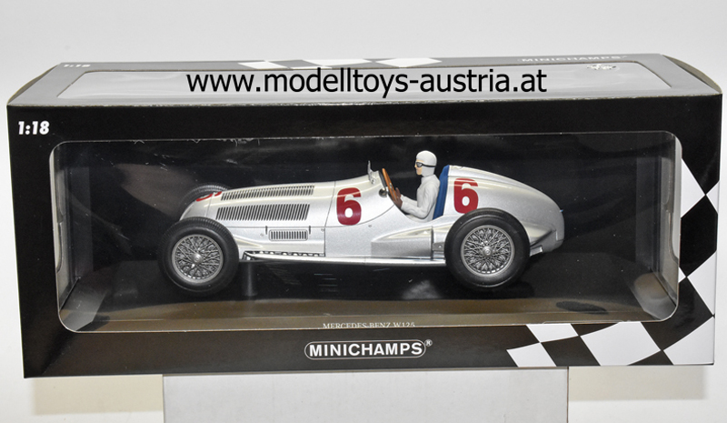 Mercedes Benz W125 1937 2 Platz Eifelrennen Nürburgring Rudolf CARACCIOLA 1:18