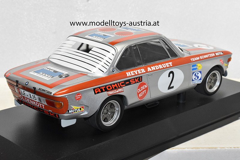 BMW 2800 CS 1972 Nürburgring FITZPATRICK / HEYER / STOMMELEN Team Schnitzer Motul 1:18