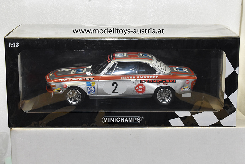 BMW 2800 CS 1972 Nürburgring FITZPATRICK / HEYER / STOMMELEN Team Schnitzer Motul 1:18