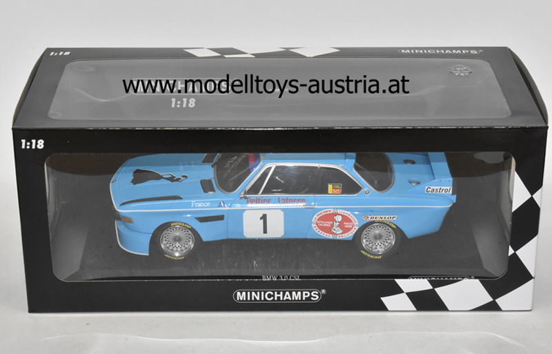 BMW 3.0 CSL 1974 Sieger 4 Stunden Rennen Monza PELTIER / LAFOSSE 1:18