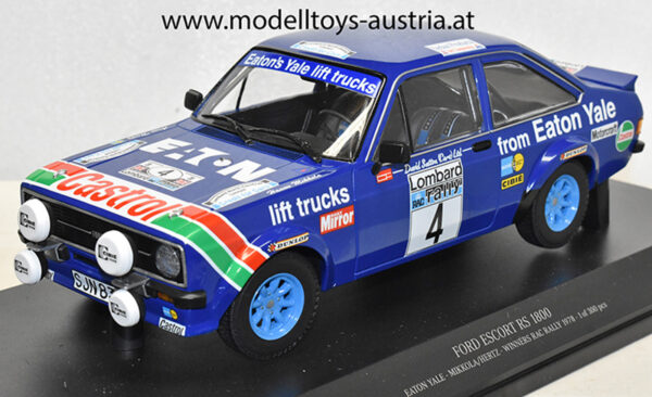 Ford Escort II RS 1800 1978 Rally Sieger RAC Lombard Hannu MIKKOLA / Arne HERTZ 1:18
