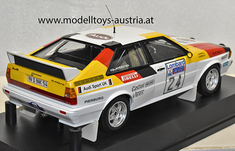 Audi Quattro Coupe 1982 Lombard RAC Rally Harald DEMUTH / John DANIELS 1:18