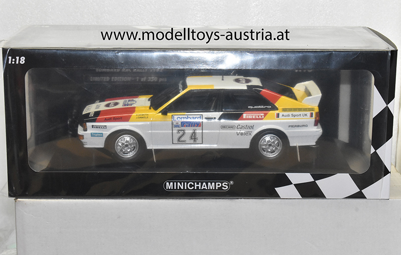 Audi Quattro Coupe 1982 Lombard RAC Rally Harald DEMUTH / John DANIELS 1:18