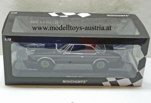 BMW E9 3.0 CSL Coupe mit Spoiler Set 1973 - 1975 schwarz 1:18