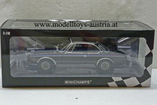 BMW E9 3.0 CSL Coupe mit Spoiler Set 1973 - 1975 schwarz 1:18