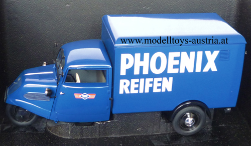 Tempo Hanseat 3 Rad Kasten 1952 PHÖNIX Reifen 1:18