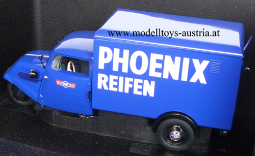 Tempo Hanseat 3 Rad Kasten 1952 PHÖNIX Reifen 1:18