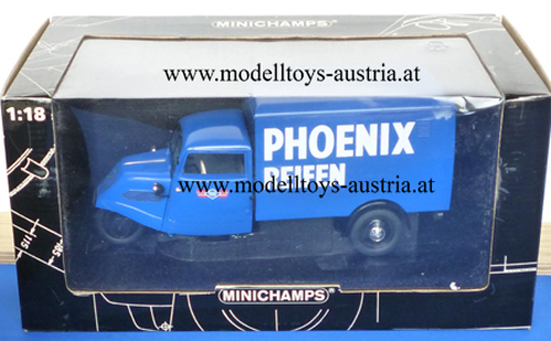 Tempo Hanseat 3 Rad Kasten 1952 PHÖNIX Reifen 1:18