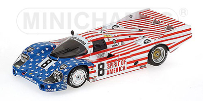 Porsche 956 1986 Le Mans STARS + STRIPES Spirit of America FOLLMER / MORTON / MILLER 1:18 Minichamps