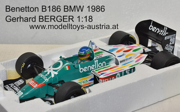 Benetton B186 BMW 1986 Gerhard BERGER 1:18